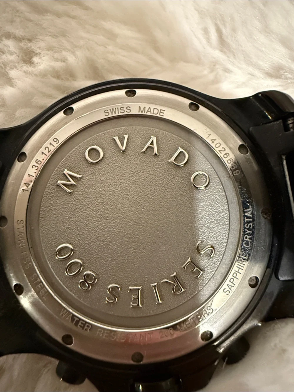 Movado Black PVD Chronograph Bracelet Watch